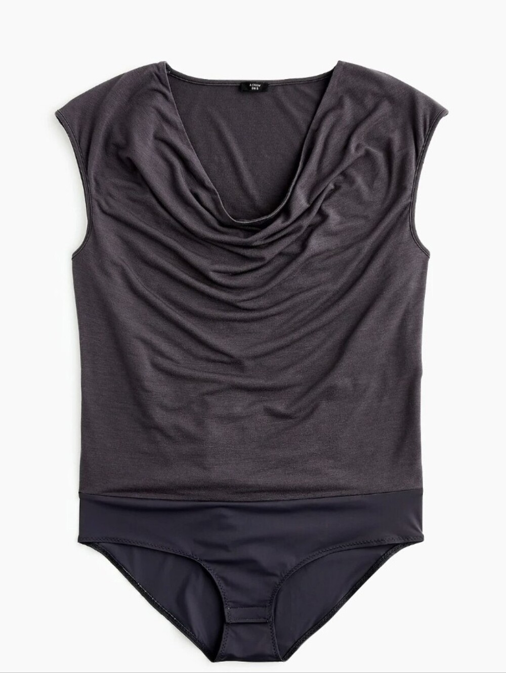J Crew 365 Body Suit Black Cowl Neckline Sleeveless  XXS